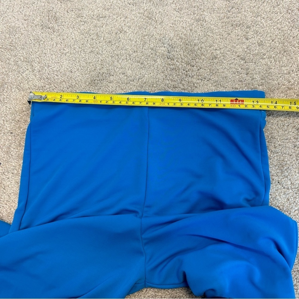 Zara blue stretchy high waisted flare pull on pants Sz M NWT - Picture 10 of 14